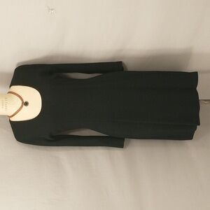 Anne Fogerty Vintage American Designer Classic Black Dress Midi Long Sleeve 8-10